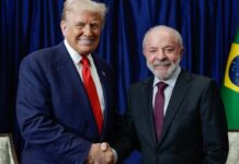 Trump registra encontro com Lula em sua rede social
