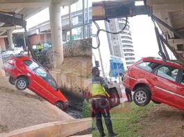 VÍDEO: Carro Cai Em Córrego E Causa Lentidão Na Avenida ACM