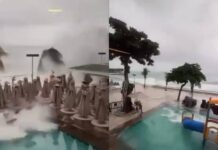 Ondas Invadem área De Lazer Do Yacht Clube Da Bahia Após Fortes Chuvas Em Salvador