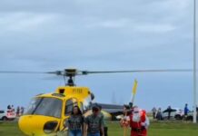 Confira :Valderico Junior e Wanessa descem de Helicóptero ao lado do Papai Noel e encanta Ilhéus