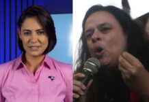 Janaina aponta união de homens para “calar boca” de Michelle Bolsonaro