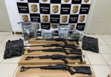 Operação Orion Scorpii fecha três lojas, apreende R$ 200 mil e armas de calibre restrito em ação integrada