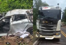 batida entre carro e carreta deixa quatro mortos da mesma família