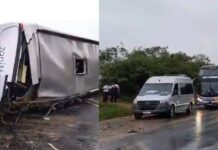Ônibus Que Seguia Para Vitória Da Conquista Tomba Na BR-116 E Deixa 14 Feridos Ônibus Que Seguia Para Vitória Da Conquista Tomba Na BR-116 E Deixa 14 Feridos