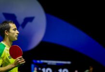 Calderano cai para chinês na semi e leva bronze na Copa do Mundo Calderano cai para chinês na semi e leva bronze na Copa do Mundo