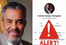 Cosme Araújo faz alerta sobre golpistas que usam seu nome para aplicar o golpe do falso advogado