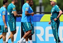 Brasil inicia preparação para oitavas da Copa contra Noruega Brasil inicia preparação para oitavas da Copa contra Noruega
