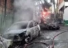 Incêndio Destrói Cinco Carros E Uma Moto Após Queda De Fiação Elétrica No Cabula Incêndio Destrói Cinco Carros E Uma Moto Após Queda De Fiação Elétrica No Cabula