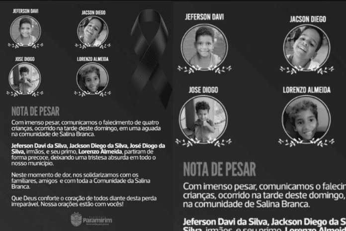 Tragédia: Quatro Crianças Morrem Afogadas Em Propriedade Rural