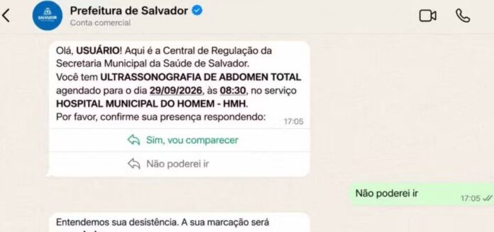 SMS De Salvador Passa A Enviar Lembretes De Consultas Pelo SMS De Salvador Passa A Enviar Lembretes De Consultas Pelo WhatsApp; Veja Como Funciona