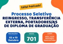 Processo seletivo da UFSB oferece 701 vagas para reingresso, transferência externa e portadores de diploma