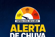 Ilhéus emite alerta para fortes chuvas nos próximos três dias.